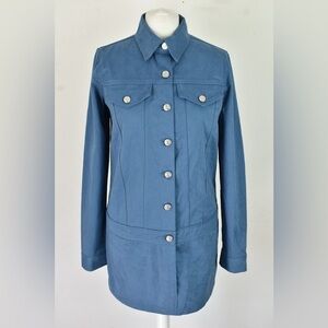 Zara Poplin Retro Denim Dress NWT, XS​